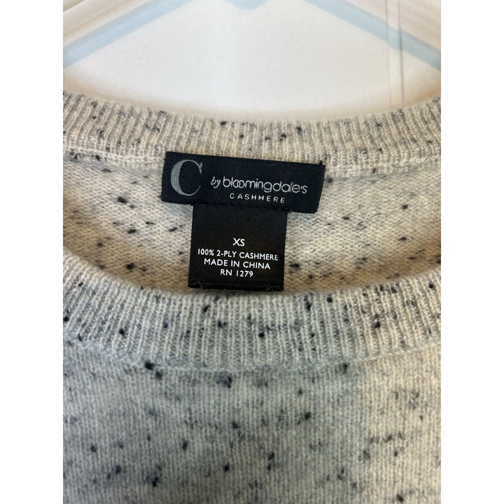 C By Bloomingdale's Cashmere Sweater Women's Size XS Gray 296 - Picture 2 of 4